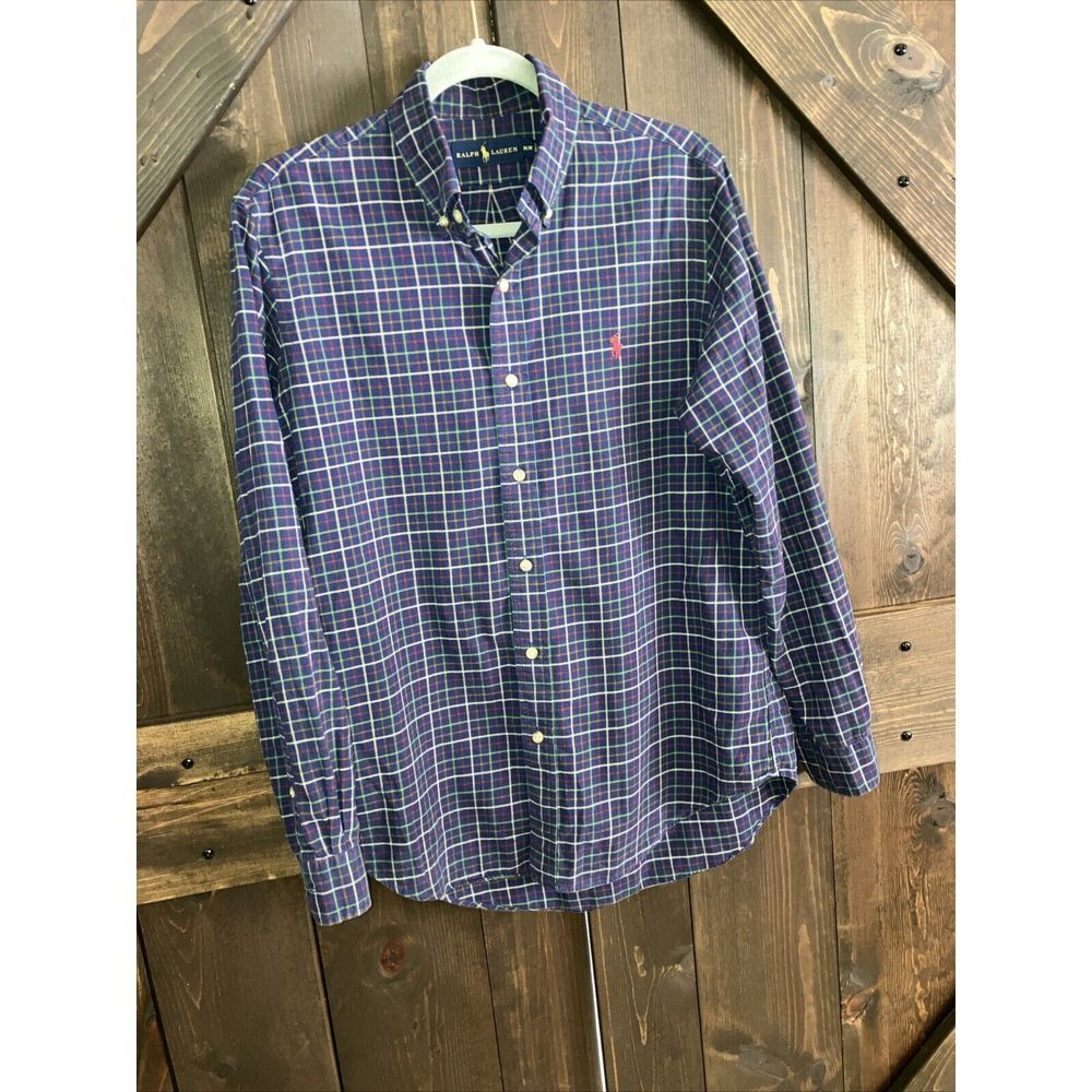 Men's Polo Ralph Lauren‎ Plaid Button-Down Shirt Size medium